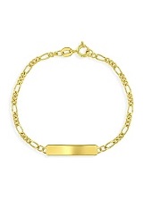 elegant silver gold flashed tag id baby bracelet